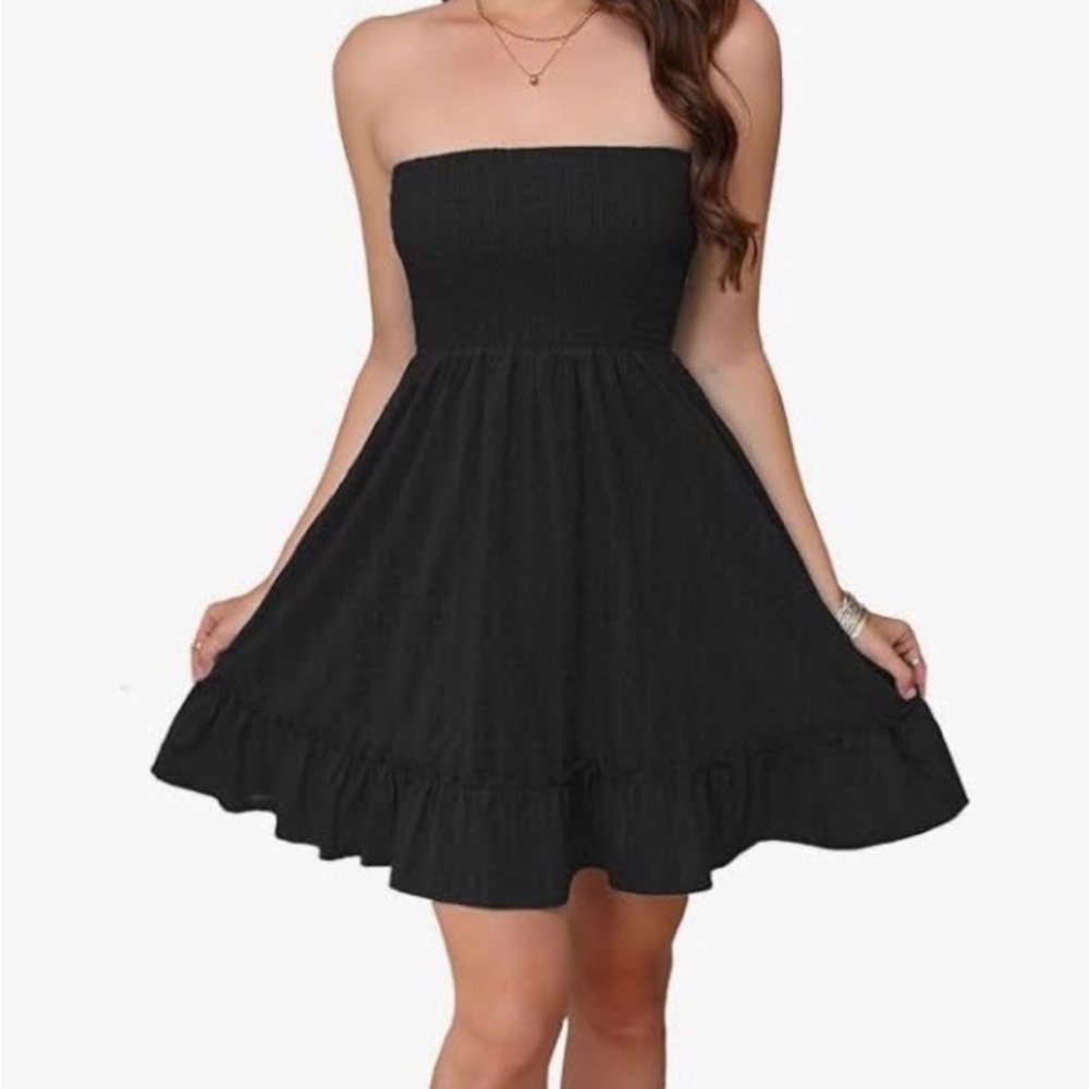 Elegant Black Strapless Dress